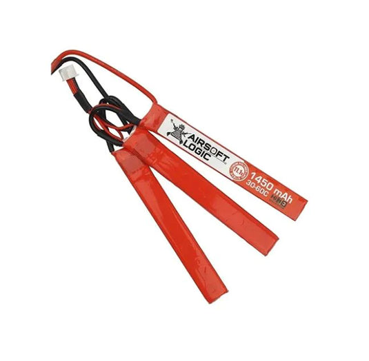 Airsoft Logic 11.1v 1450mah Triple-Split Hi-Discharge LiPo Battery - Tamiya