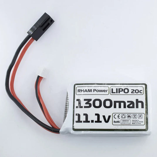 RHAM 1300MaH 11.1v PEQ LiPo Battery - Tamiya