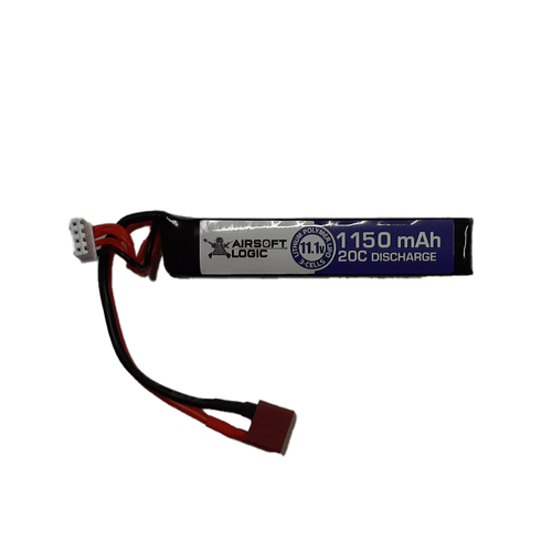 Airsoft Logic Ultra Compact 11.1v 1100mah LiPo Battery - Deans