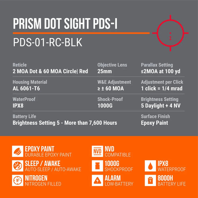 Load image into Gallery viewer, NOVUS Precision PDS-1 Prism Dot Sight
