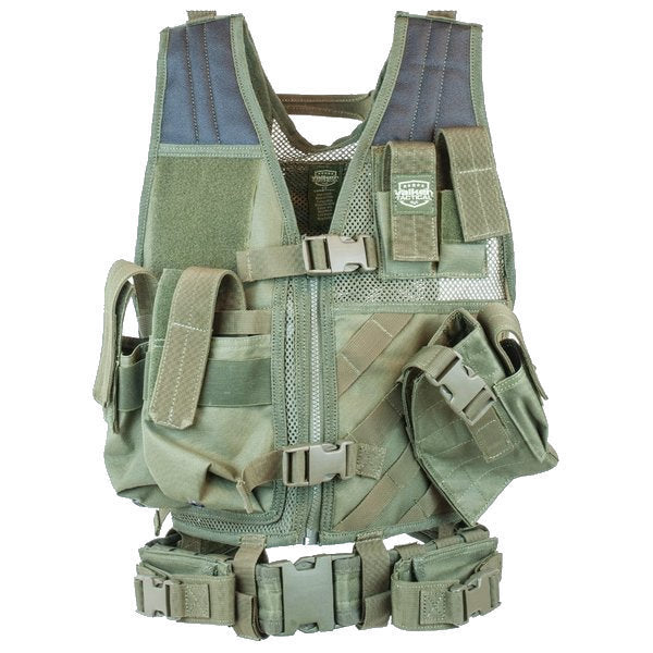 Load image into Gallery viewer, Valken Crossdraw Airsoft Vest w/ Integrated Pouches - Youth
