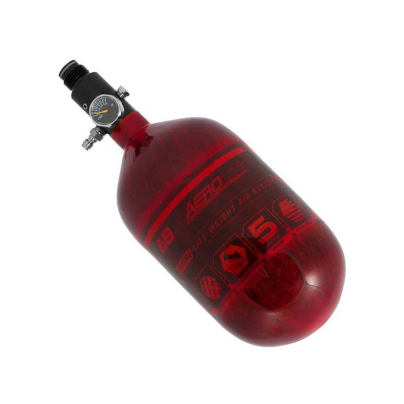 Load image into Gallery viewer, HK Army AeroLite Carbon Fiber Tank - 48ci / 4500psi (Clear/Red/Blue)
