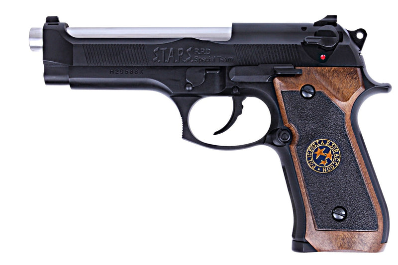 Load image into Gallery viewer, WE M92 Biohazard Special Edition GBB Airsoft Pistol (Black/Silver/BB Custom)
